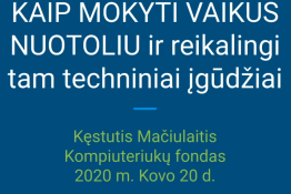 Kompiuteriukų webinaras "Kaip mokyti vaikus nuotoliu. Visų dalykų mokytojams"