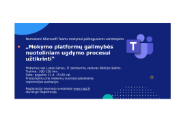 Microsoft Teams mokymai pažengusiems vartotojams