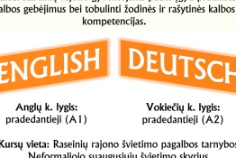 Anglų ir vokiečių kalbų kursai
