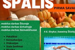 Numatomų AJC veiklų planas. 2022 m. spalio I sav.