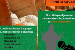 Numatomų AJC veiklų planas. 2022 m. lapkričio V sav.