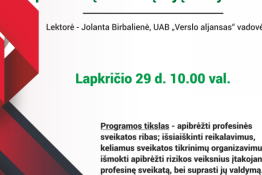 Rizikos veiksniai įtakojantys darbuotojų profesinę sveikatą ir jų valdymas