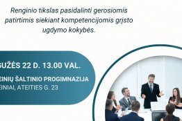 Kompetencijomis grįsto ugdymo pamokoje patirčių mugė