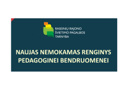 Naujas nemokamas renginys pedagoginei bendruomenei