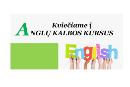 Kviečiame į anglų kalbos kursus 2022